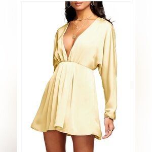 Ramy Brook new with tags women’s size size Tanya V  neck mini dress in daffodil